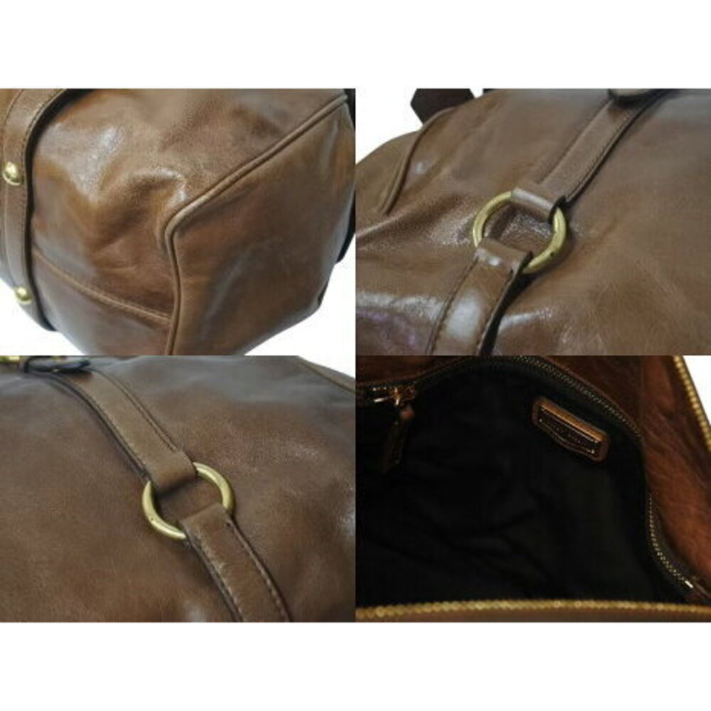 Miu Miu Side Rion Handbag Brown Leather - Picture 8 of 8